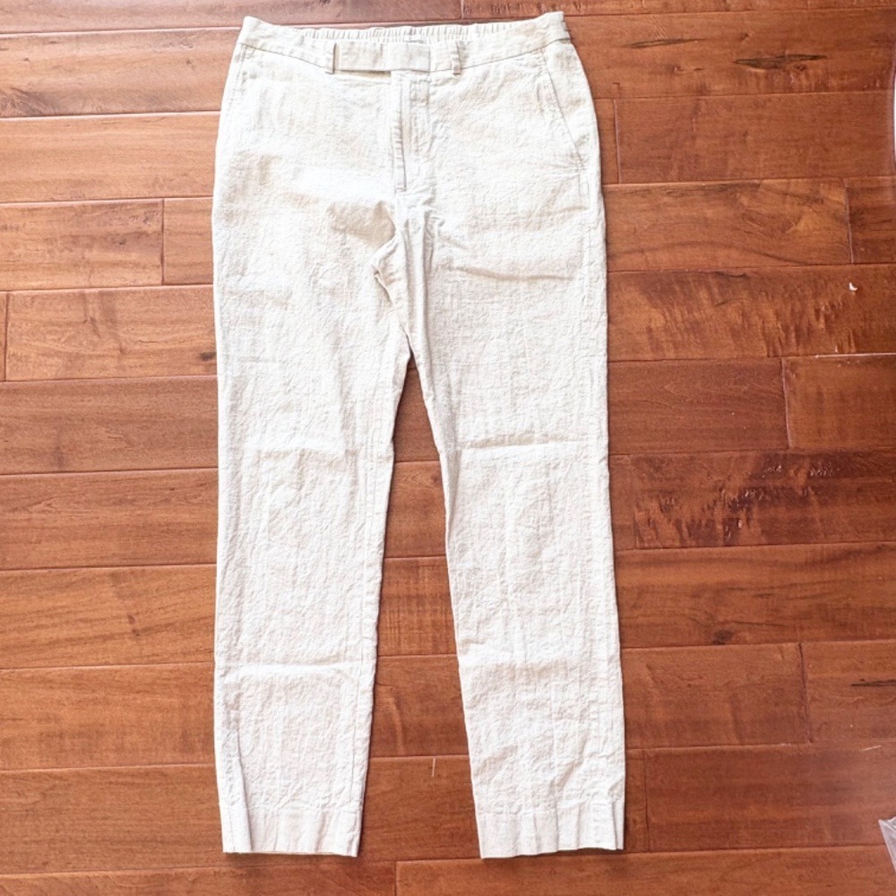 Kenneth Cole Reaction Linen Blend Trousers, Mens 35W Beige‎